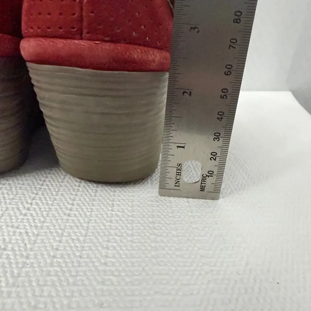 Fly London Yasi Wedge Pump Women’s Size 8 Lipstick Red Leather Shoes